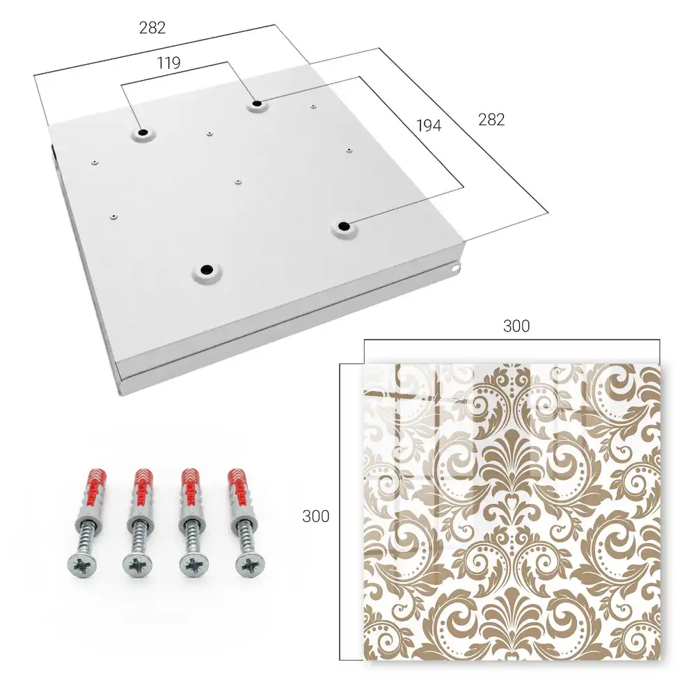 Suport de perete pentru chei cu model floral și design elegant