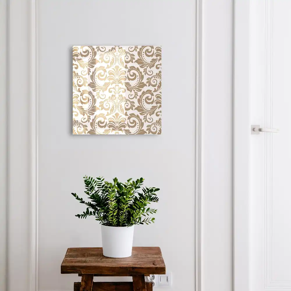 Suport de perete pentru chei cu model floral și design elegant