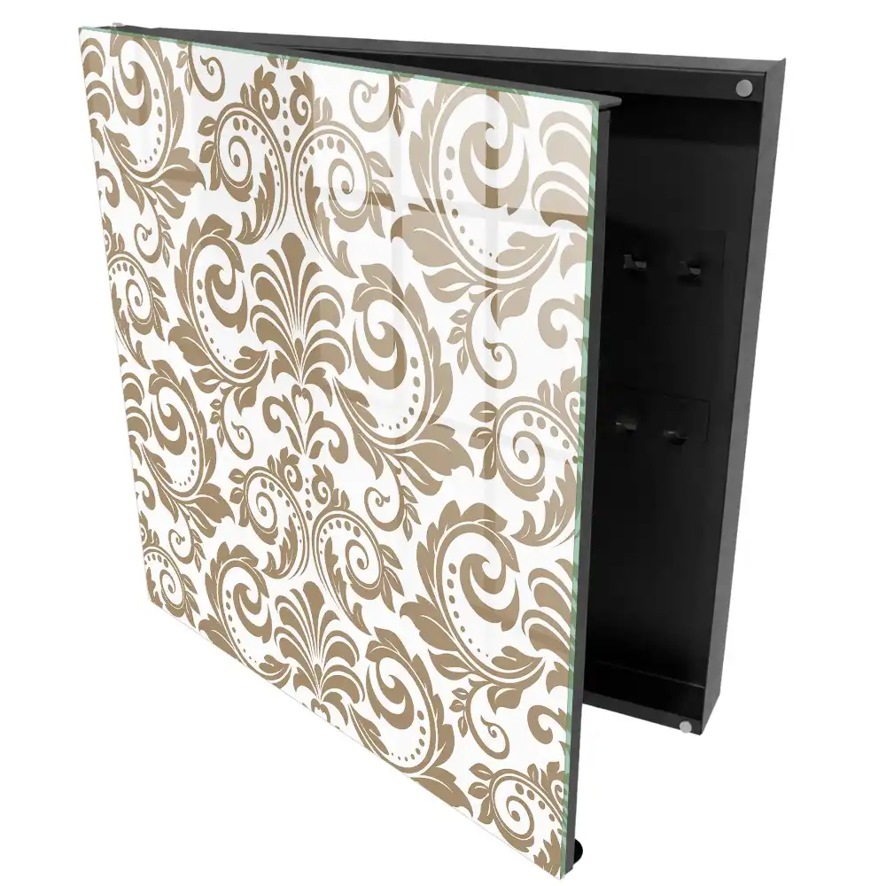 Suport de perete pentru chei cu model floral și design elegant