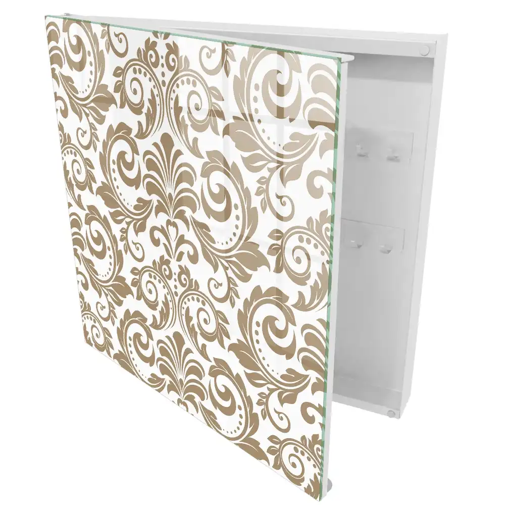 Suport de perete pentru chei cu model floral și design elegant