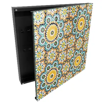 Dulapior pentru chei cu design geometric colorat