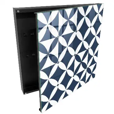 Dulapior pentru chei cu design geometric și contrast clasic