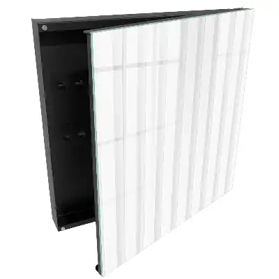 Casetă pentru chei cu dungi verticale gri în stil minimalist