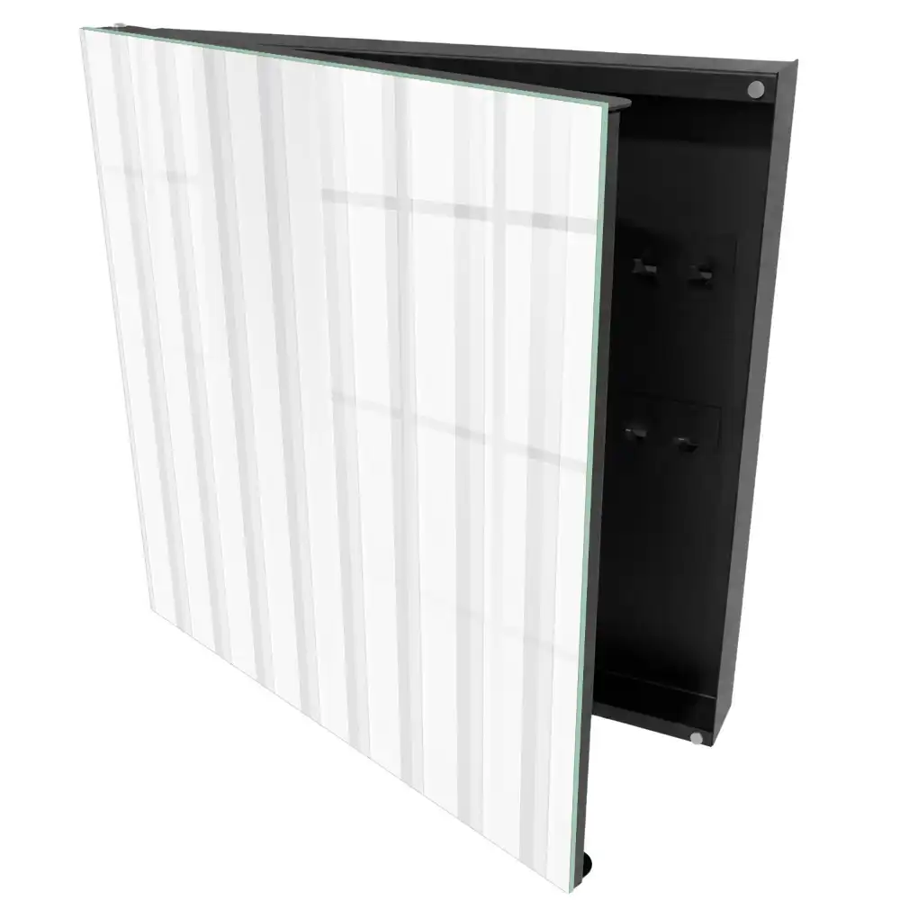 Casetă pentru chei cu dungi verticale gri în stil minimalist