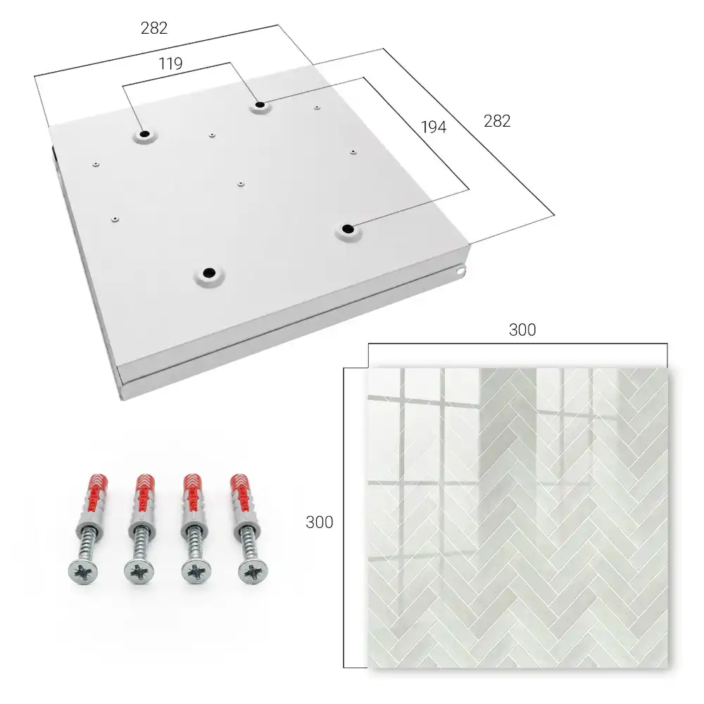 Cui pentru chei de perete cu design geometric în formă de hering și nuanțe discrete