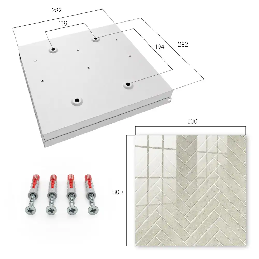 Dulapior pentru chei cu design elegant în spic de hering, nuanțe de bej