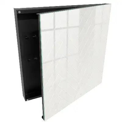 Casetă pentru chei cu design modern în zig-zag ton deschis