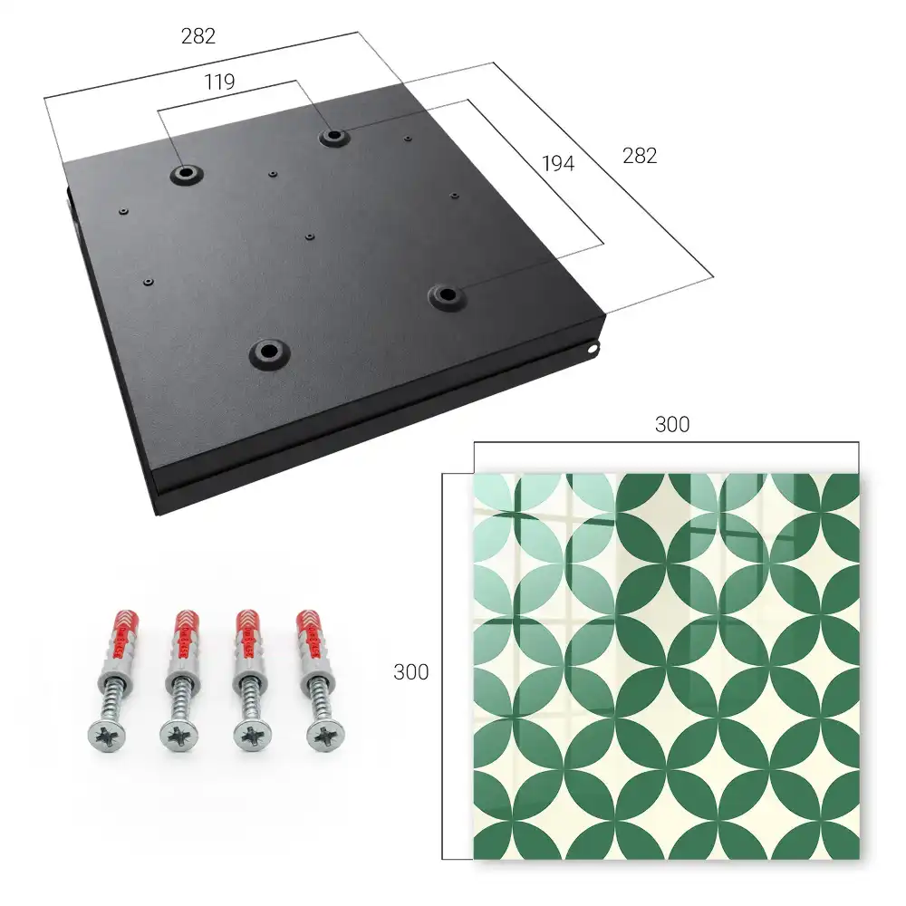 Dulăpior pentru chei cu model geometric de cercuri intersectate