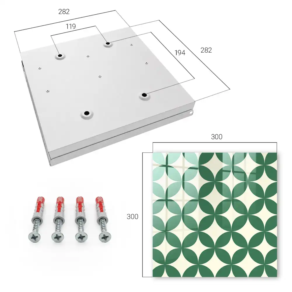Dulăpior pentru chei cu model geometric de cercuri intersectate