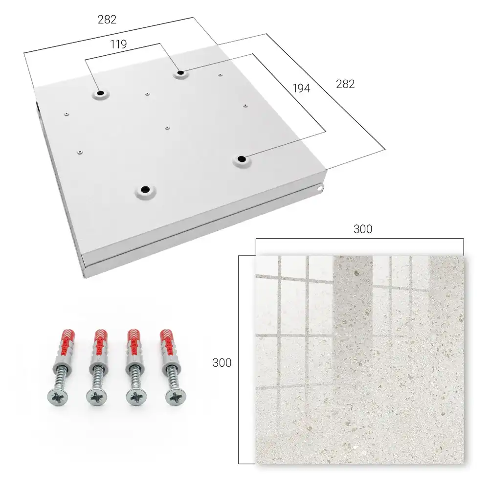 Dulapior pentru chei minimalist cu aspect de piatră bej