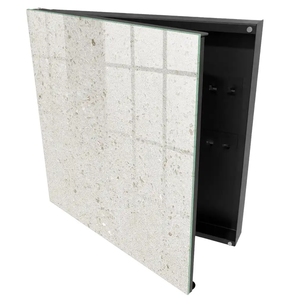 Dulapior pentru chei minimalist cu aspect de piatră bej