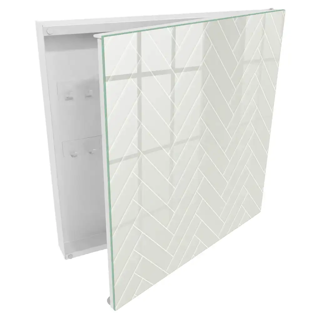Dulapior pentru chei cu design geometric în spic de hering în tonuri pastelate