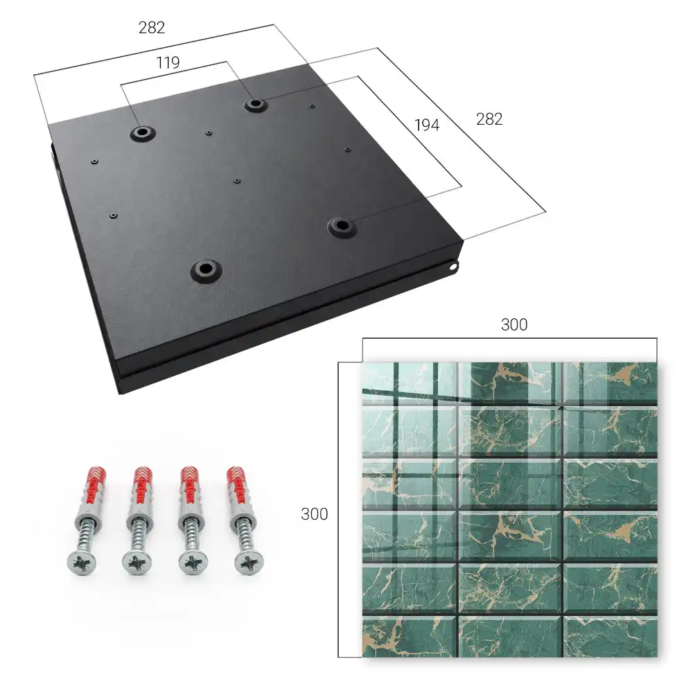 Suport pentru chei pe perete cu design modern din marmură verde