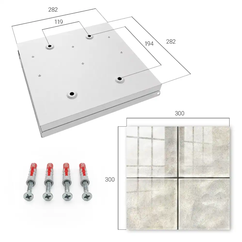 Casetă pentru chei cu design elegant în nuanțe subtile de bej și gri