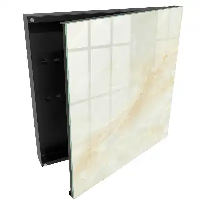 Dulapior pentru chei cu design din marmură crem