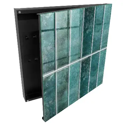 Dulapior pentru chei cu plăci turcoaz decorative