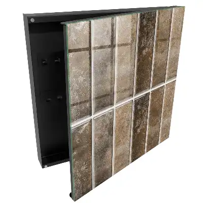 Suport pentru chei de perete cu plăci decorative maro