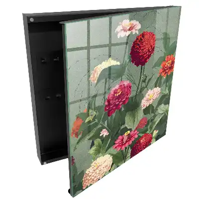 Dulapior pentru chei cu model floral și frunze verzi