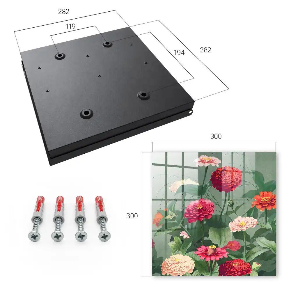 Dulapior pentru chei cu model floral și frunze verzi