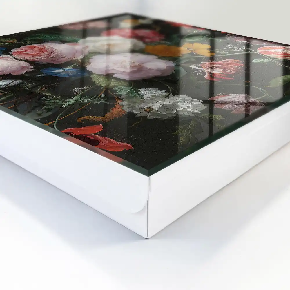 Suport de perete pentru chei cu aranjament floral decorativ