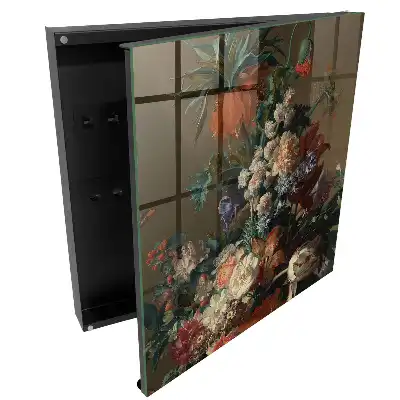 Dulapior pentru chei cu model cu flori colorate și design clasic
