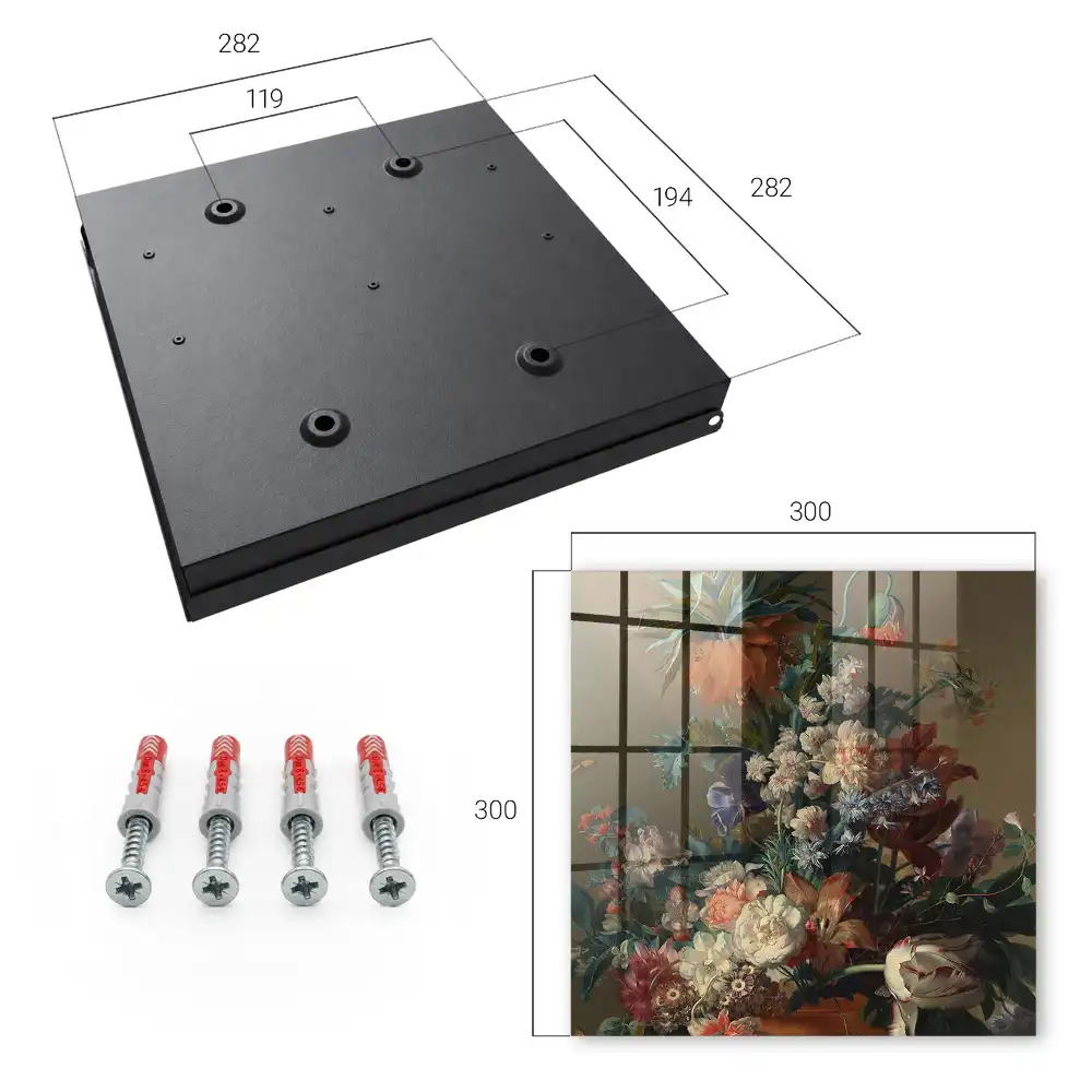 Dulapior pentru chei cu model cu flori colorate și design clasic