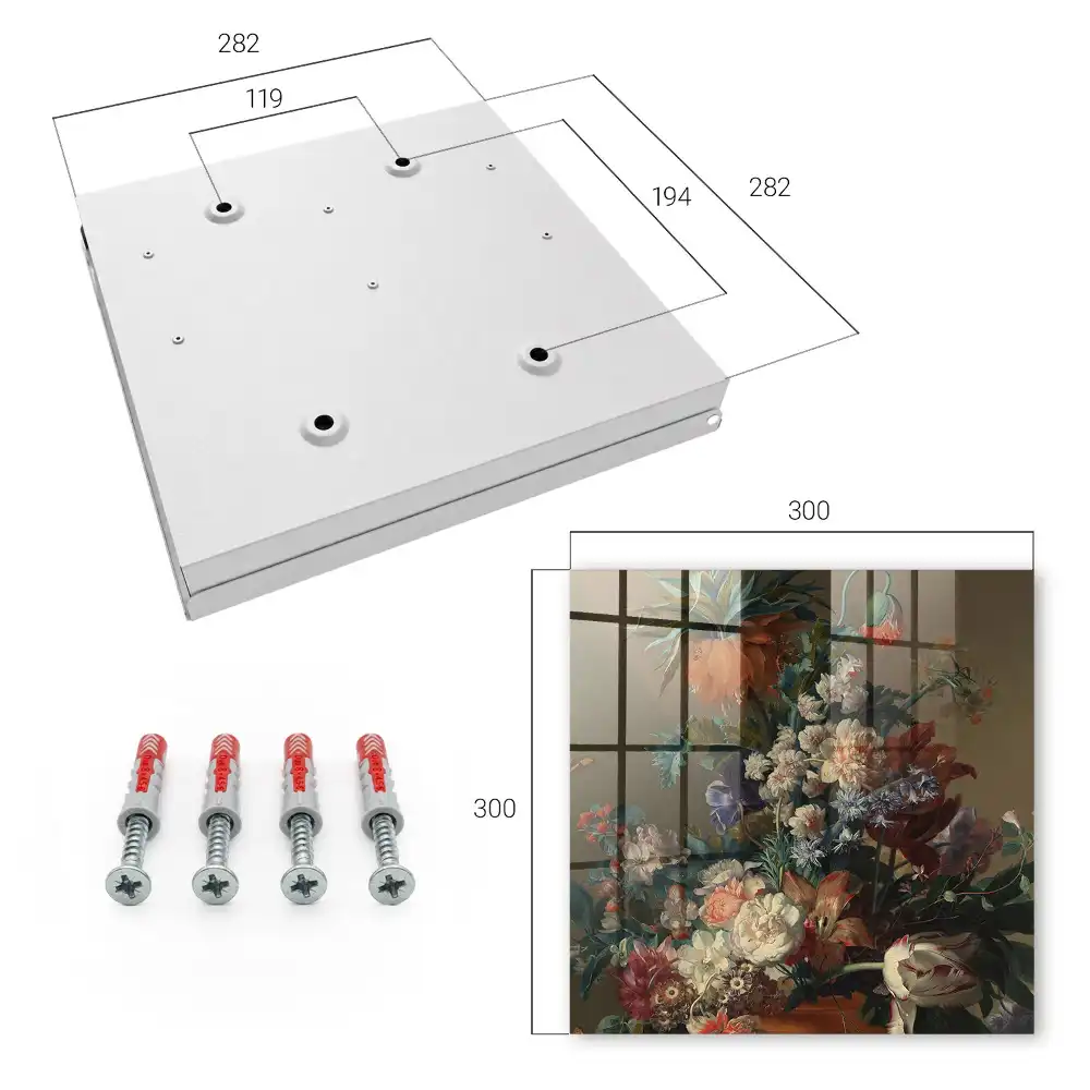 Dulapior pentru chei cu model cu flori colorate și design clasic
