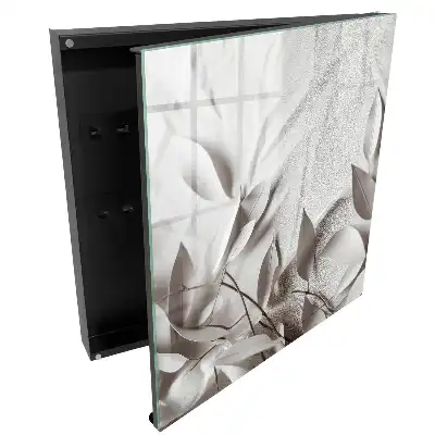Dulap pentru chei cu model minimalist cu frunze pe fundal simplu