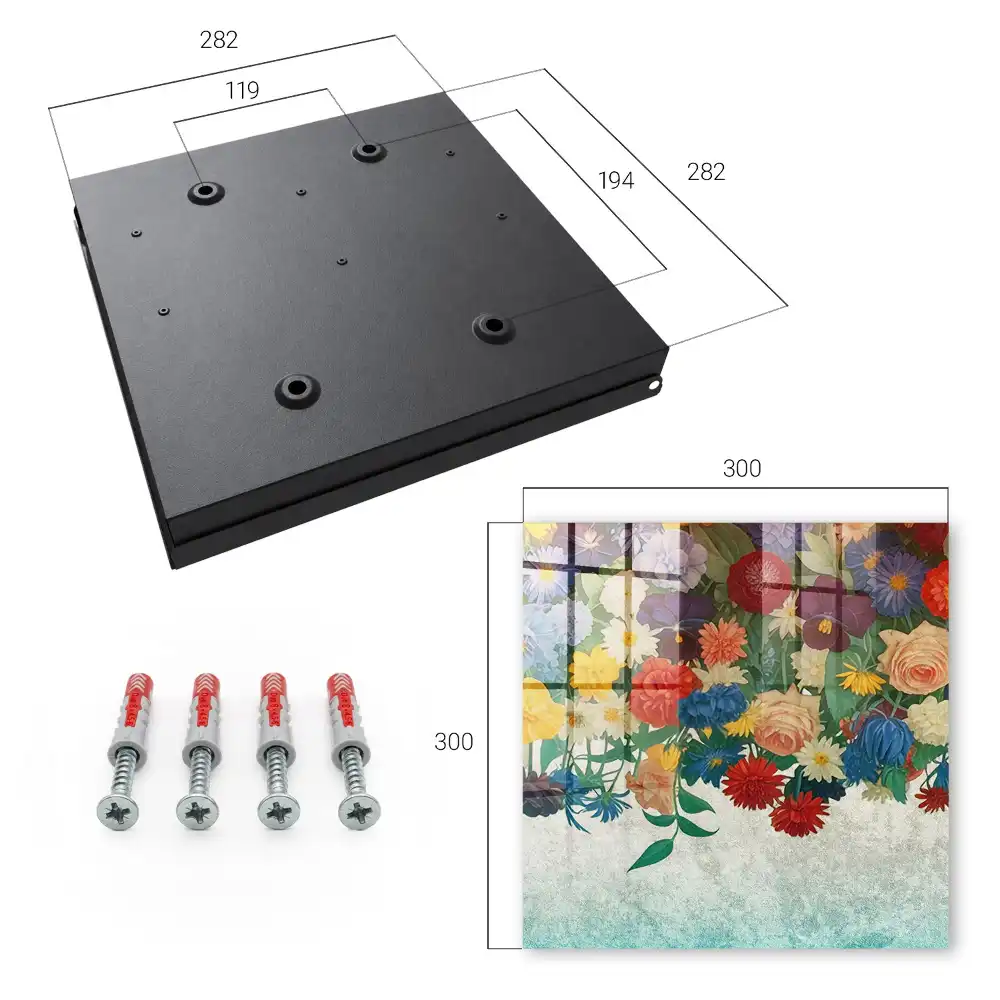 Dulapior pentru chei cu design floral colorat