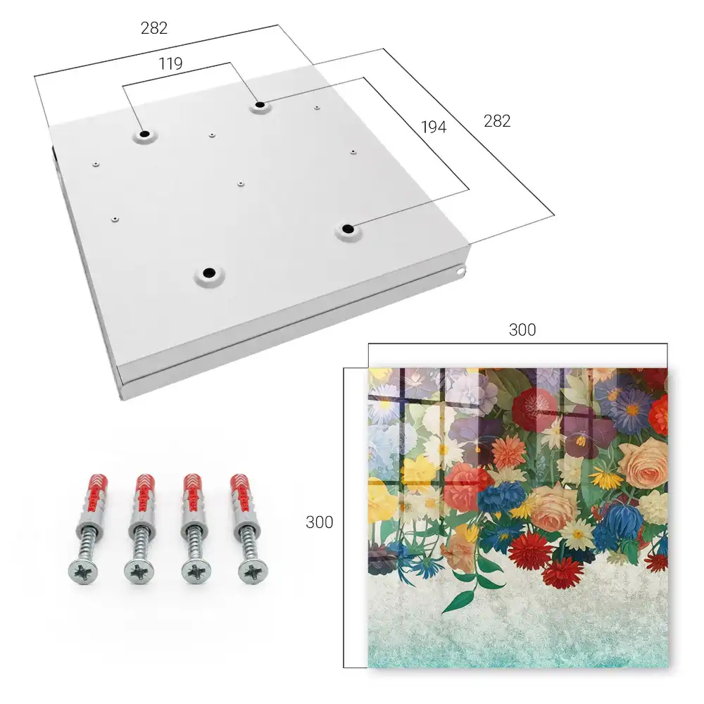 Dulapior pentru chei cu design floral colorat