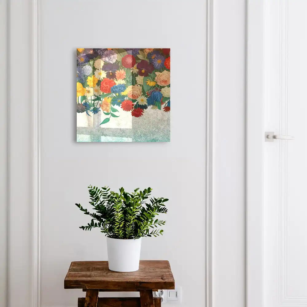 Dulapior pentru chei cu design floral colorat