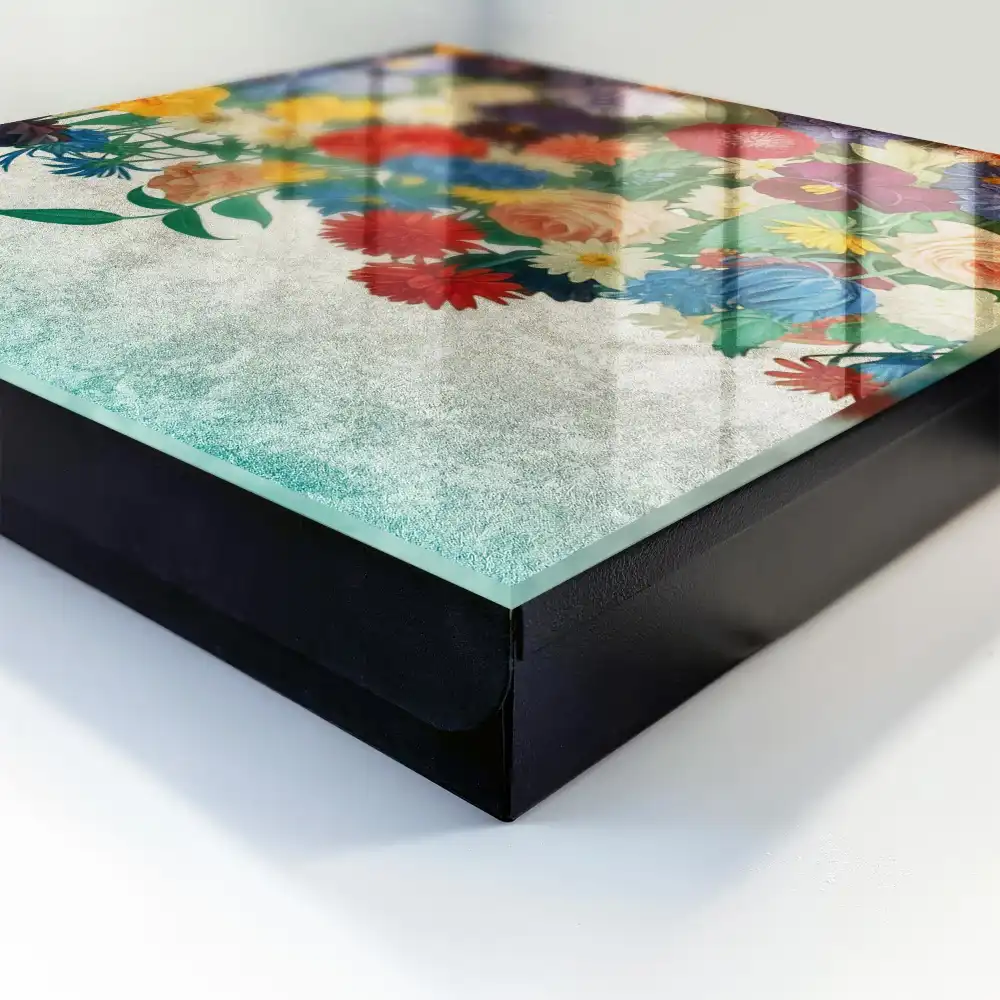 Dulapior pentru chei cu design floral colorat