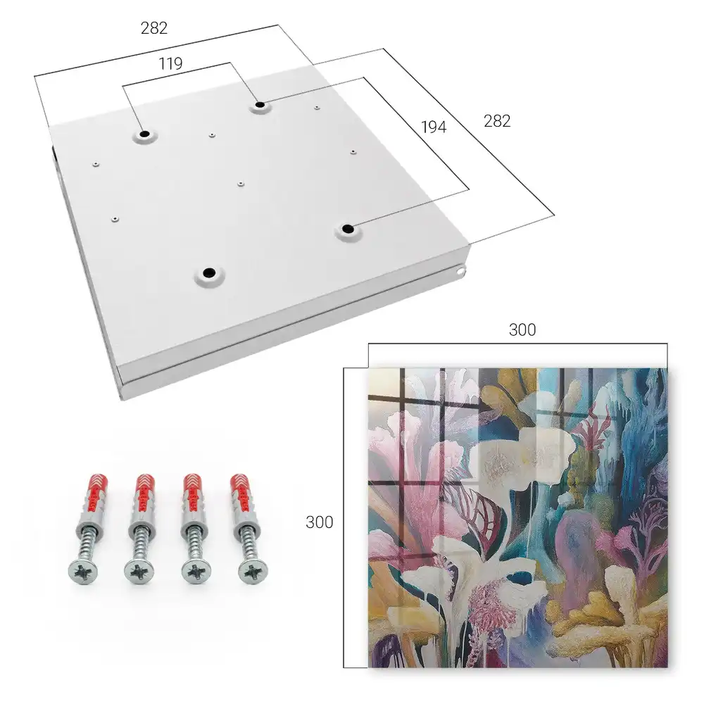 Dulap pentru chei cu design abstract inspirat din natură