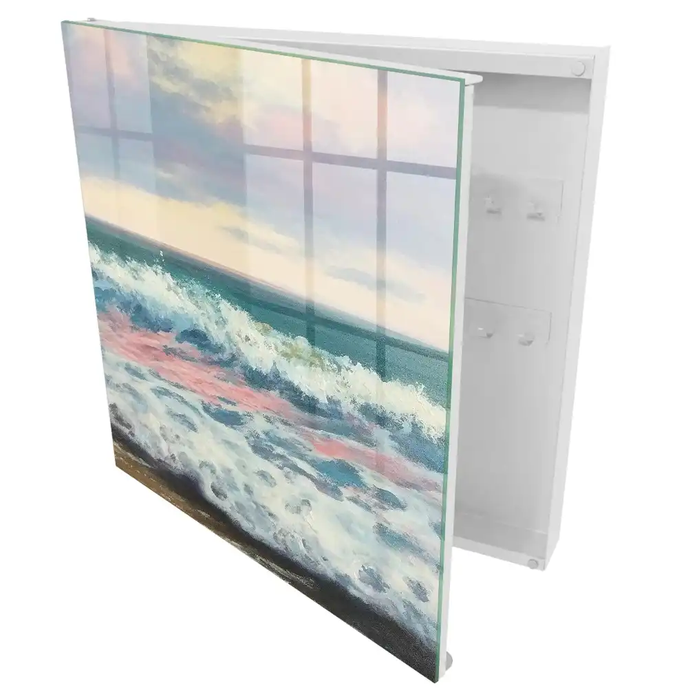 Dulăpior pentru chei cu design marin și nuanțe pastelate
