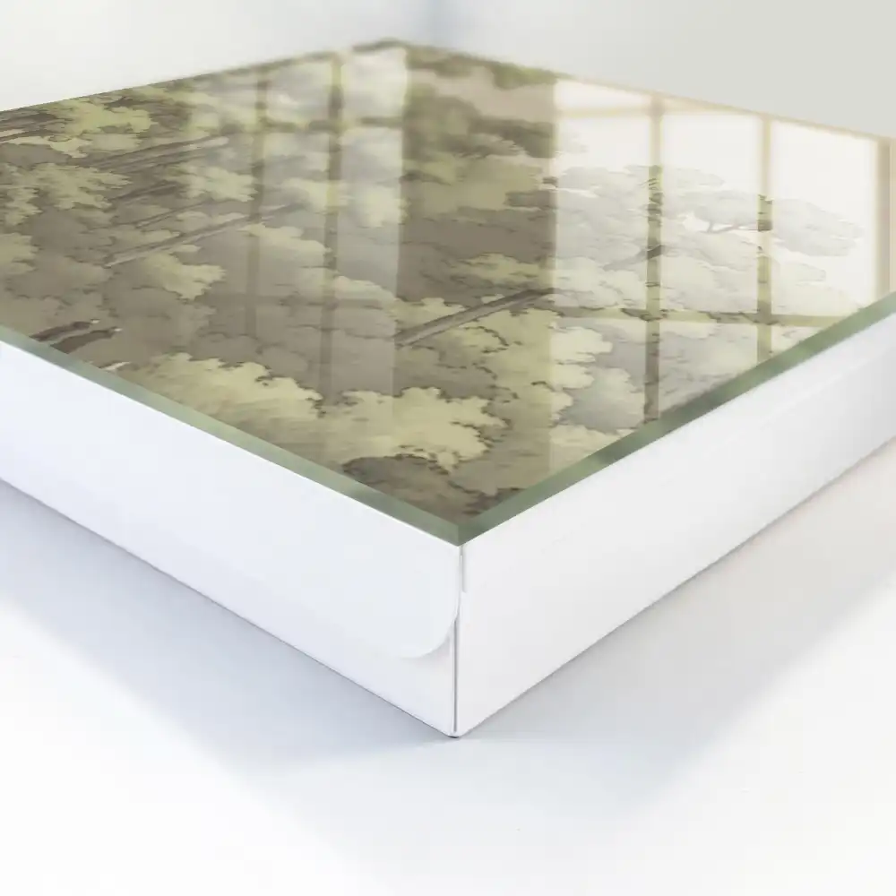 Dulapior pentru chei cu design peisaj forestier și căsuță