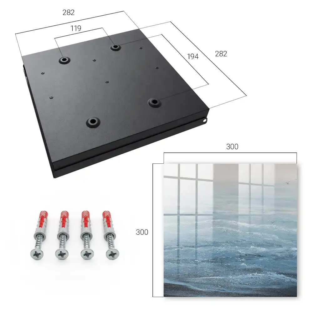 Casetă mare pentru chei cu design calm în nuanțe de albastru briză