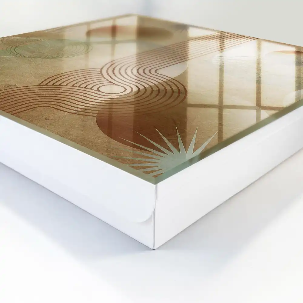Dulapior pentru chei cu design geometric în tonuri pământii