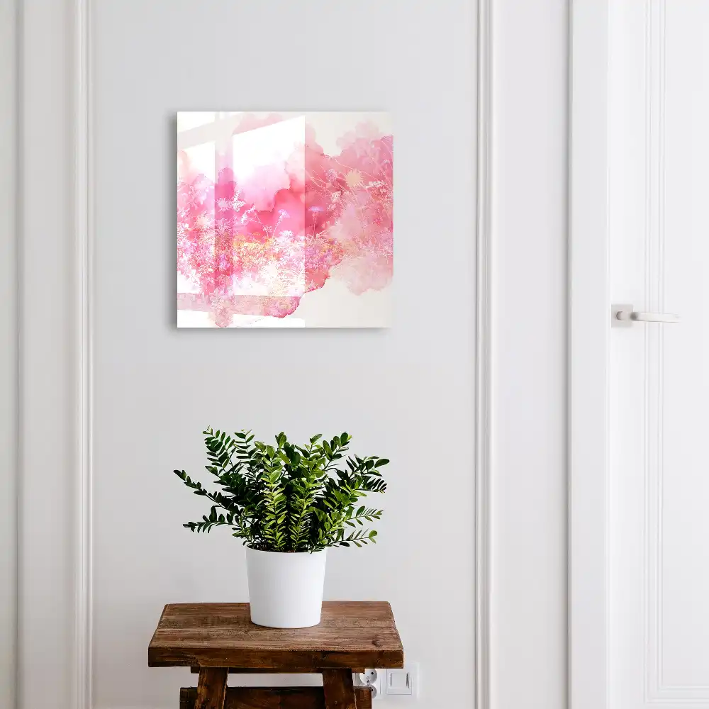 Dulap cu chei cu model floral roz în acuarelă