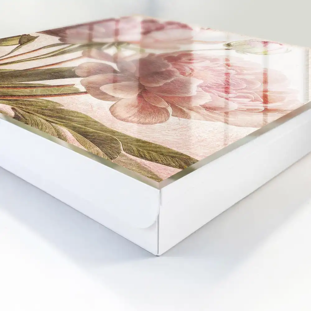 Casetă pentru chei cu model floral în culori pastelate