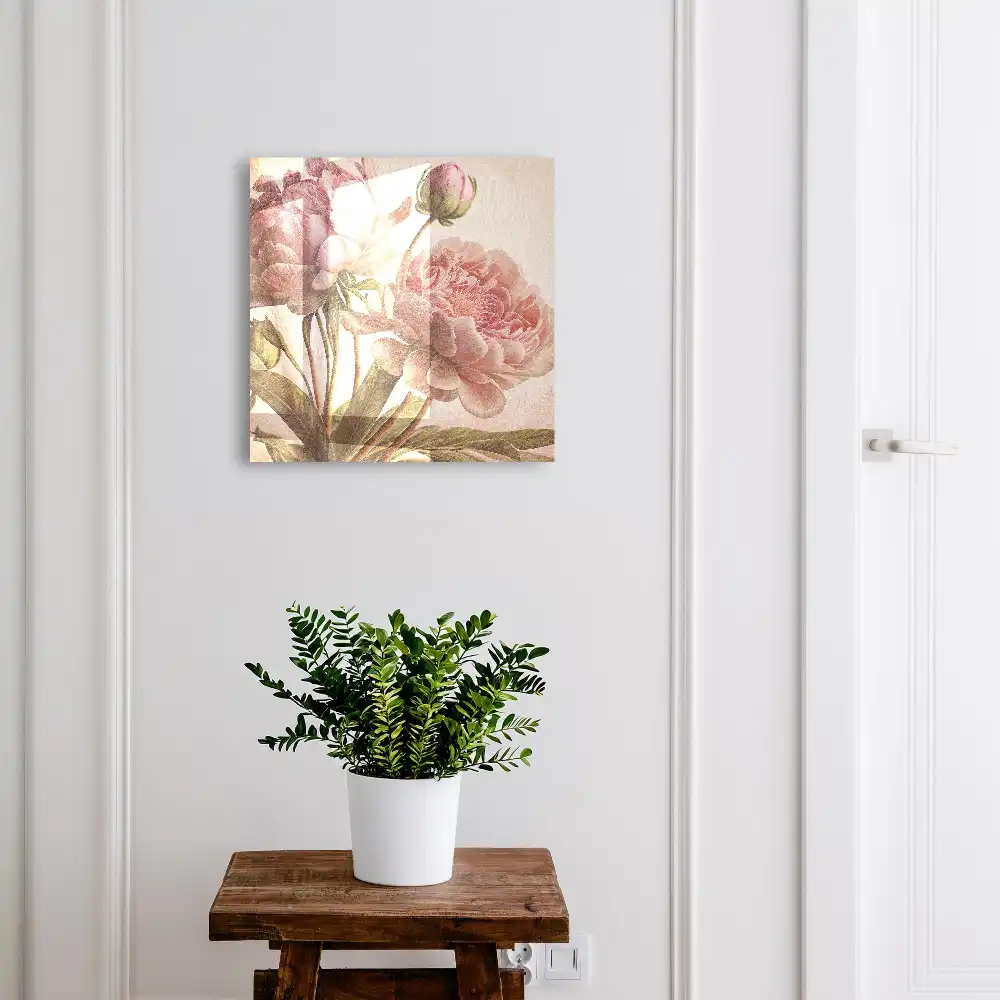 Casetă pentru chei cu model floral în culori pastelate