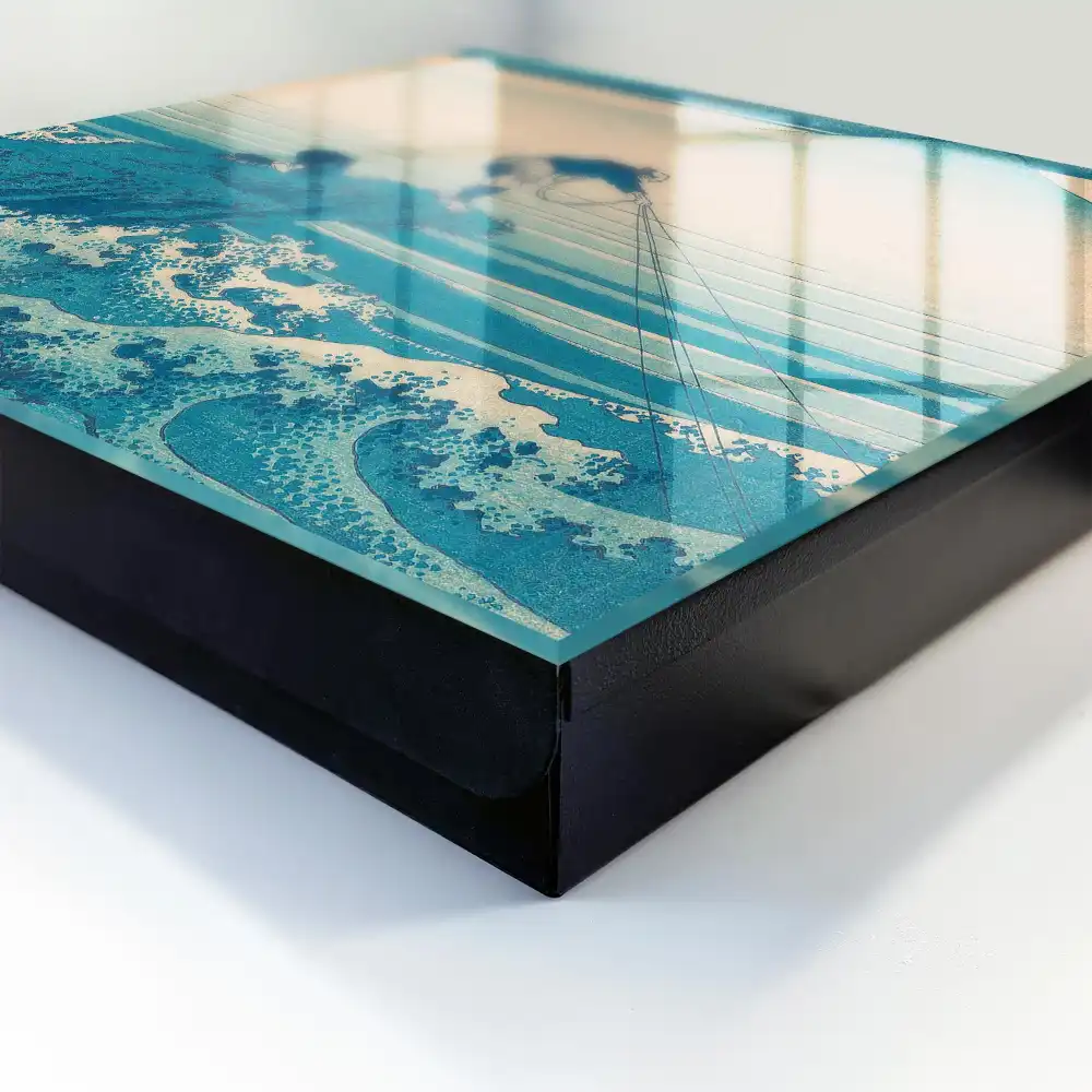 Cutie pentru chei de perete cu design tradițional japonez cu pescari