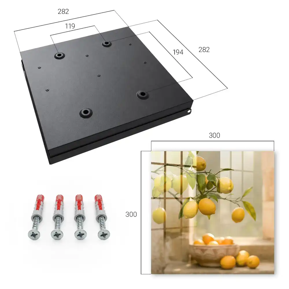 Casetă pentru chei cu design lămâi pe o creangă în lumina soarelui