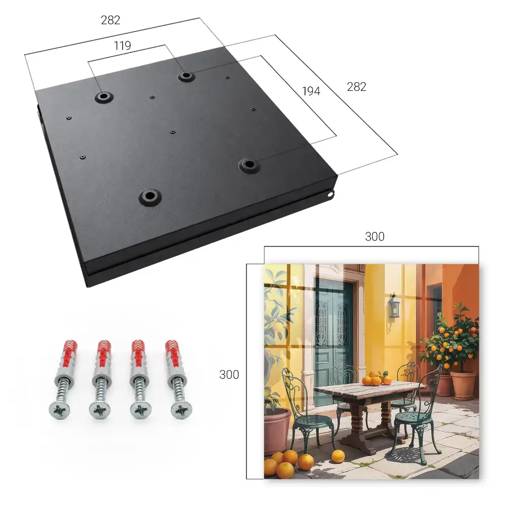 Dulap cu suport pentru chei cu design de portocale