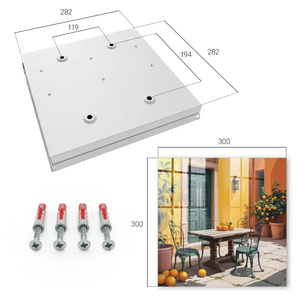 Dulap cu suport pentru chei cu design de portocale