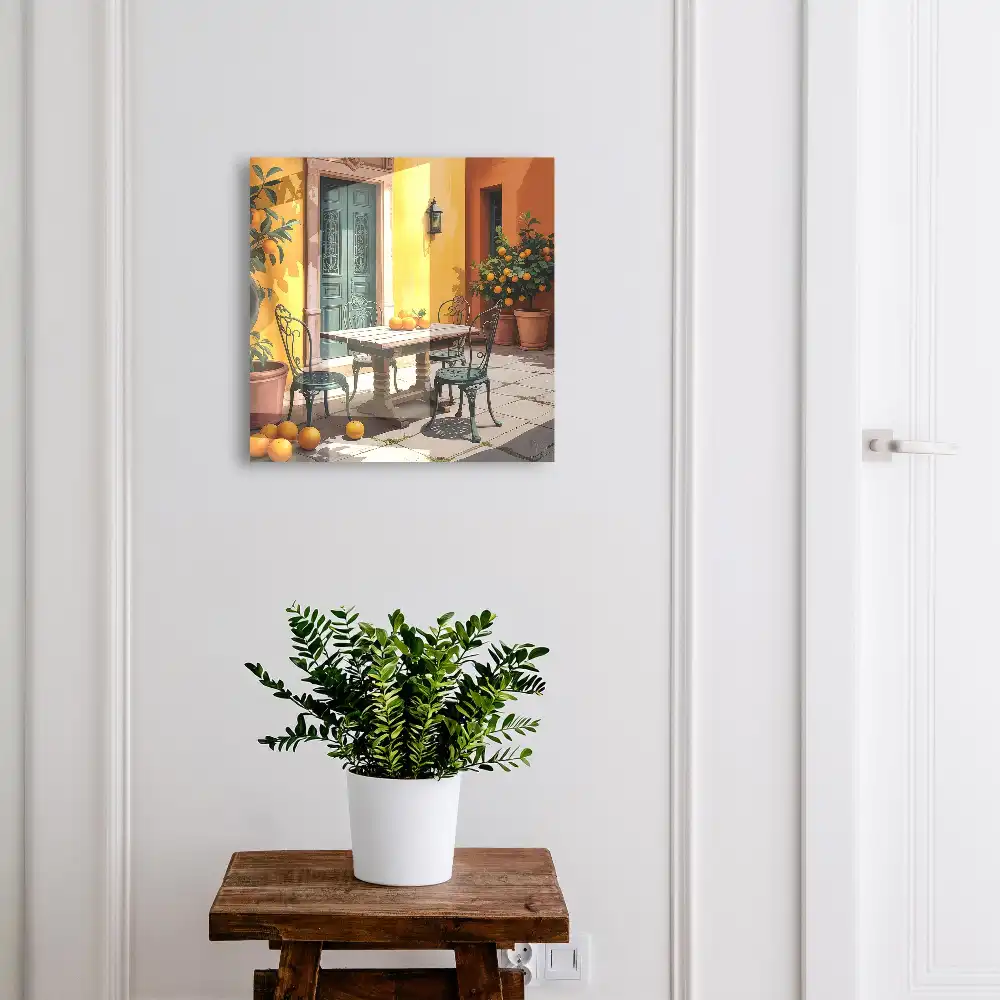 Dulap cu suport pentru chei cu design de portocale