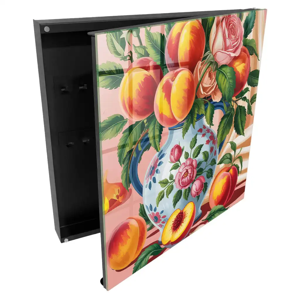 Dulapior pentru chei cu design floral și fructat