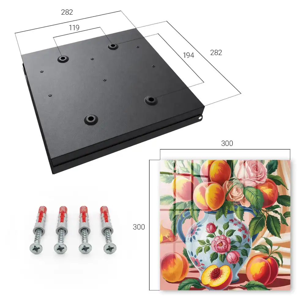 Dulapior pentru chei cu design floral și fructat
