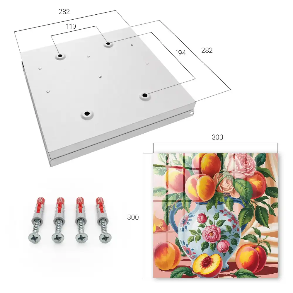 Dulapior pentru chei cu design floral și fructat