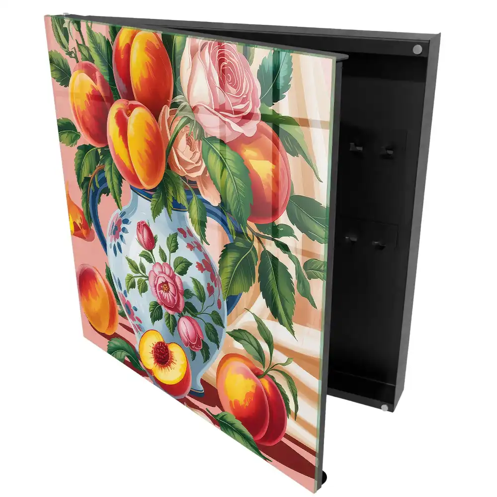 Dulapior pentru chei cu design floral și fructat
