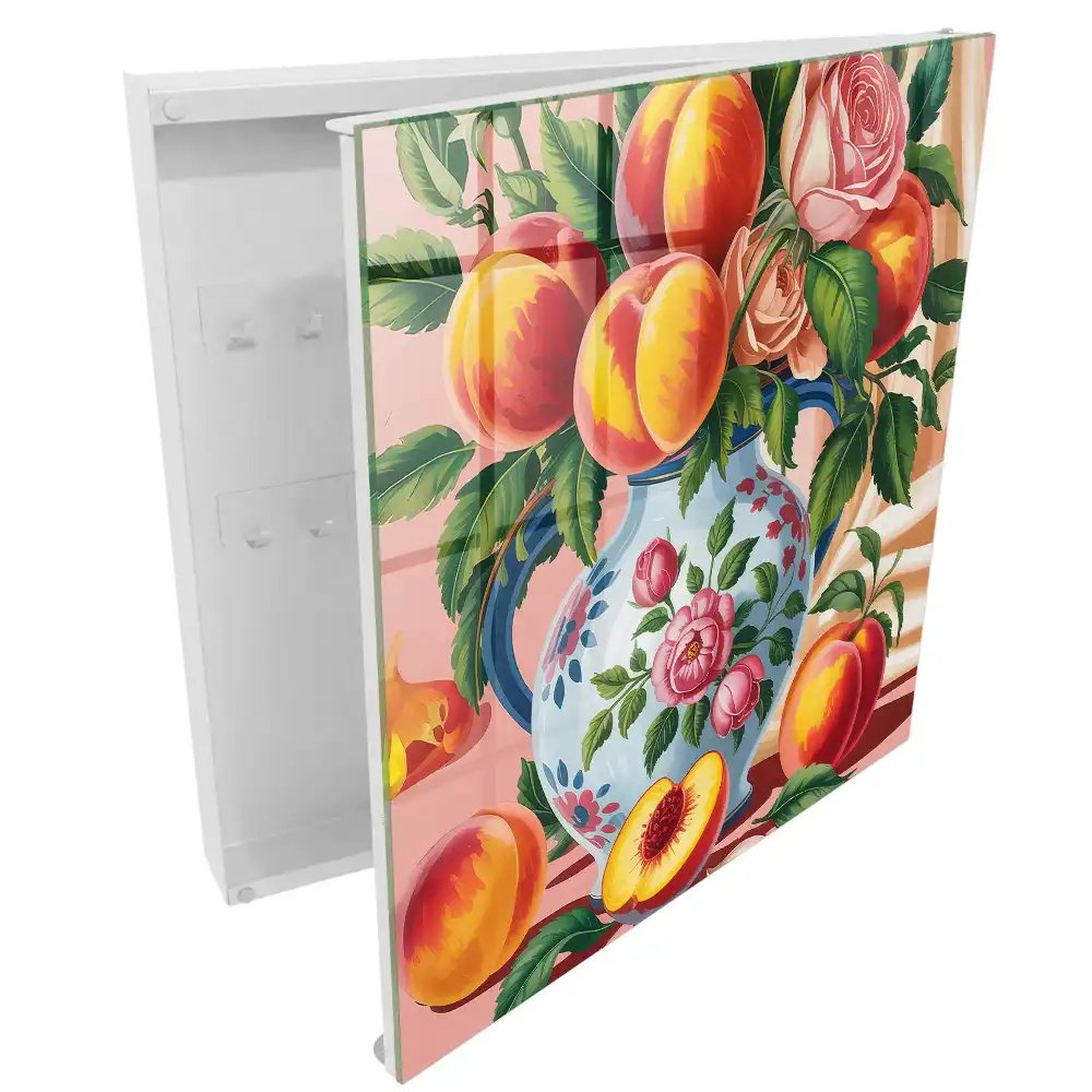Dulapior pentru chei cu design floral și fructat